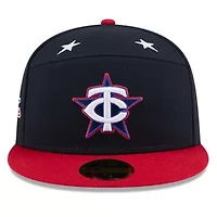 MLB Navy/Red Minnesota Twins 2025 All-Star Game Workout Side Patch 59FIFTY Fitted Hat