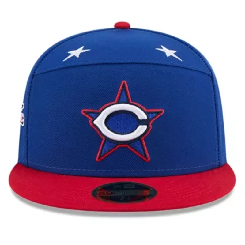 MLB Blue/Red Cincinnati Reds 2025 All-Star Game Workout Side Patch 59FIFTY Fitted Hat