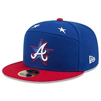 MLB Blue/Red Atlanta Braves 2025 All-Star Game Workout Side Patch 59FIFTY Fitted Hat