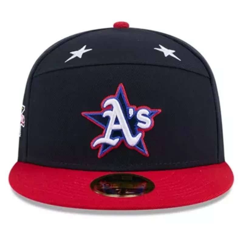 Oakland Athletics MLB Navy/Red 2025 All-Star Game Workout Side Patch 59FIFTY Fitted Hat