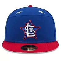 MLB Blue/Red St. Louis Cardinals 2025 All-Star Game Workout Side Patch 59FIFTY Fitted Hat