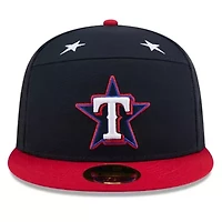 MLB Navy/Red Texas Rangers 2025 All-Star Game Workout Side Patch 59FIFTY Fitted Hat