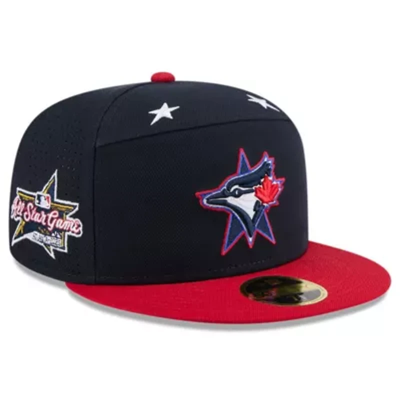 Toronto Blue Jays MLB Navy/Red 2025 All-Star Game Workout Side Patch 59FIFTY Fitted Hat
