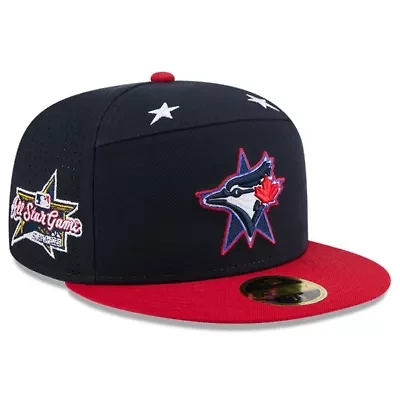 Toronto Blue Jays MLB Navy/Red 2025 All-Star Game Workout Side Patch 59FIFTY Fitted Hat