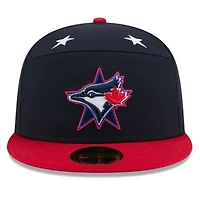 Toronto Blue Jays MLB Navy/Red 2025 All-Star Game Workout Side Patch 59FIFTY Fitted Hat