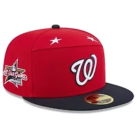 MLB Red/Navy Washington Nationals 2025 All-Star Game Side Patch 59FIFTY Fitted Hat