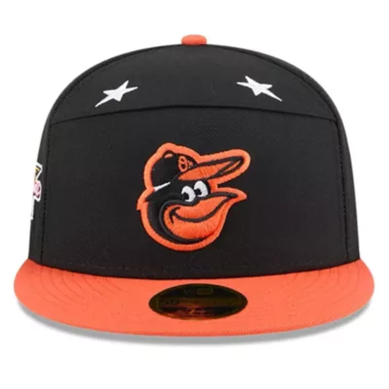 MLB Black/Orange Baltimore Orioles 2025 All-Star Game Side Patch 59FIFTY Fitted Hat