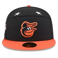 MLB Black/Orange Baltimore Orioles 2025 All-Star Game Side Patch 59FIFTY Fitted Hat