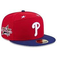 MLB Red/Royal Philadelphia Phillies 2025 All-Star Game Side Patch 59FIFTY Fitted Hat