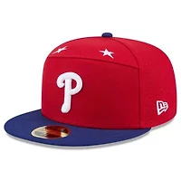MLB Red/Royal Philadelphia Phillies 2025 All-Star Game Side Patch 59FIFTY Fitted Hat