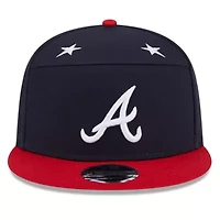 MLB Navy/Red Atlanta Braves 2025 MLB All-Star Game Side Patch 9FIFTY Snapback Hat
