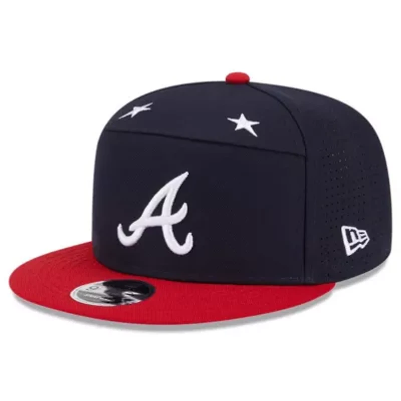 MLB Navy/Red Atlanta Braves 2025 MLB All-Star Game Side Patch 9FIFTY Snapback Hat