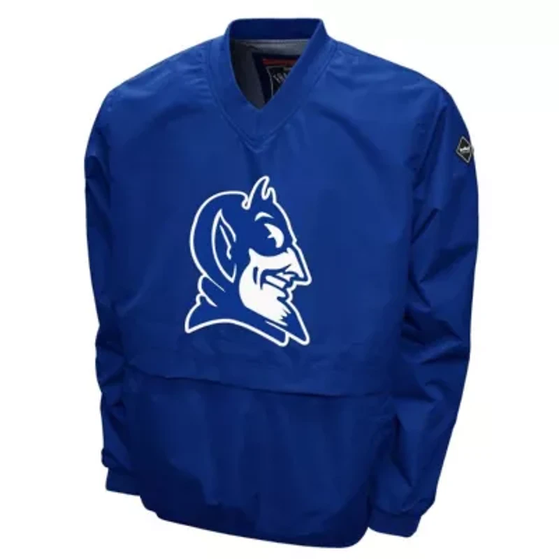 Duke Blue Devils NCAA Franchise Club Big Logo Windshell V-Neck Pullover Jacket