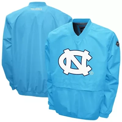 NCAA Franchise Club Carolina North Tar Heels Big Logo Windshell V-Neck Pullover Jacket