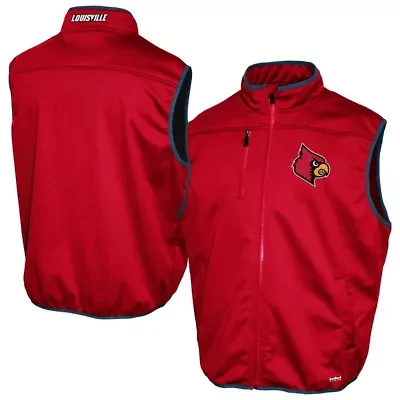 NCAA Franchise Club Louisville Cardinals Softshell Full-Zip Vest