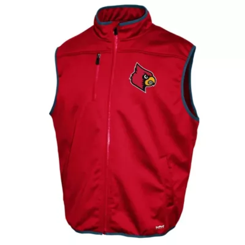 NCAA Franchise Club Louisville Cardinals Softshell Full-Zip Vest
