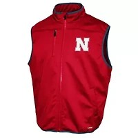 NCAA Franchise Club Nebraska Huskers Softshell Full-Zip Vest