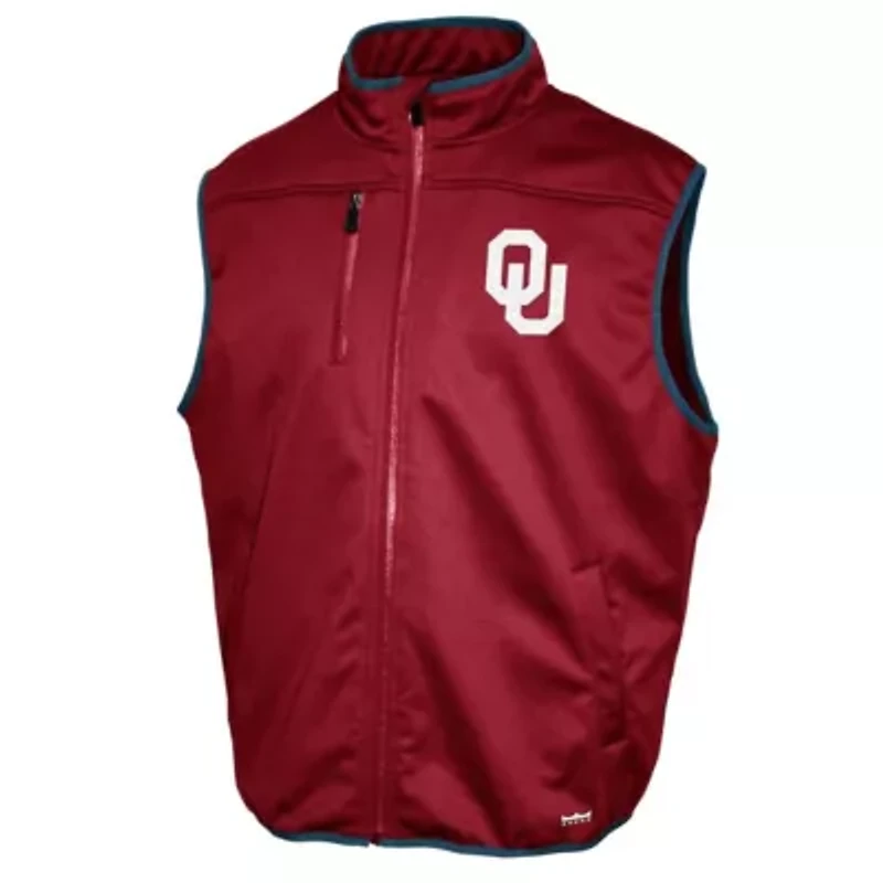 NCAA Franchise Club Oklahoma Sooners Softshell Full-Zip Vest