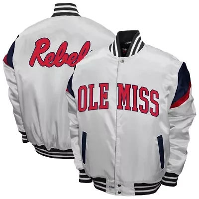 NCAA Franchise Club Ole Miss Rebels Power Satin Full-Snap Jacket