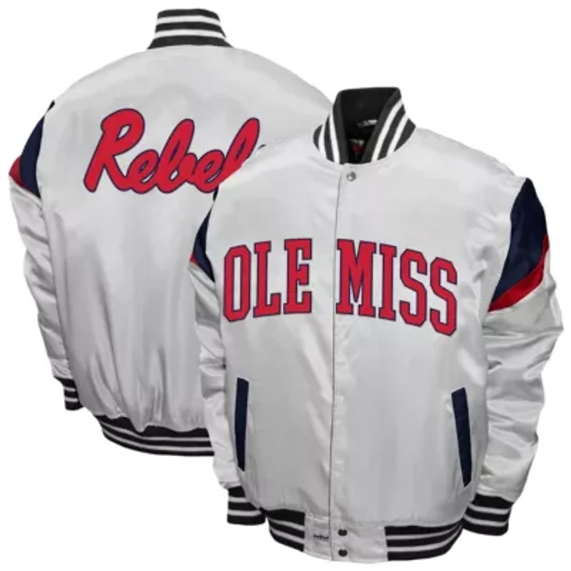 NCAA Franchise Club Ole Miss Rebels Power Satin Full-Snap Jacket