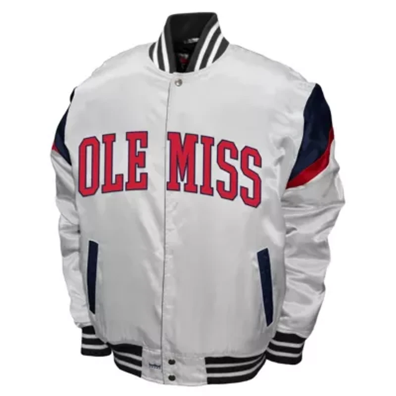 NCAA Franchise Club Ole Miss Rebels Power Satin Full-Snap Jacket