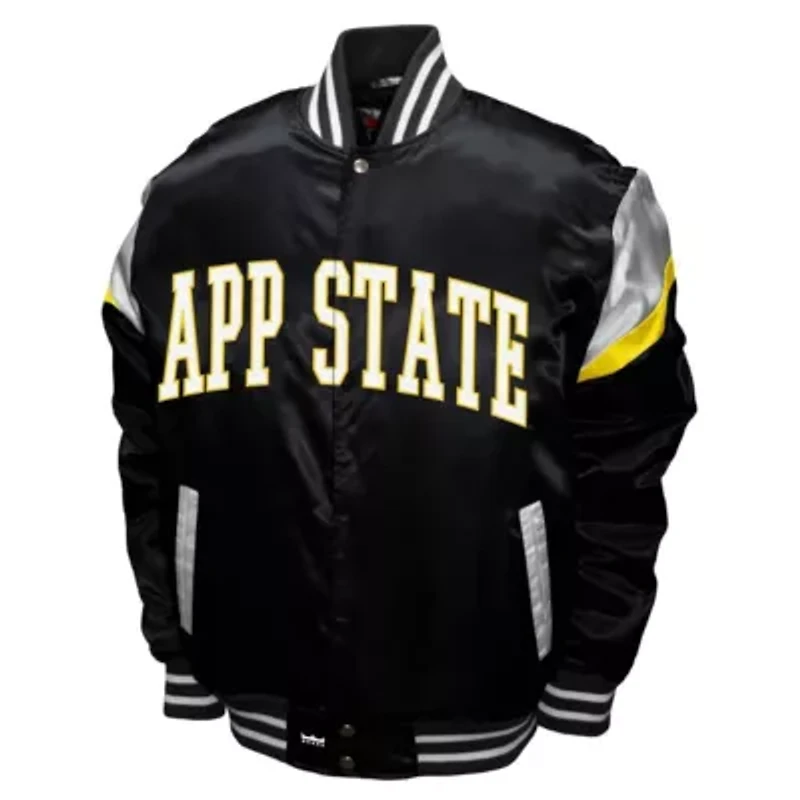 NCAA Franchise Club Appalachian State Mountaineers Power Satin Full-Snap Jacket