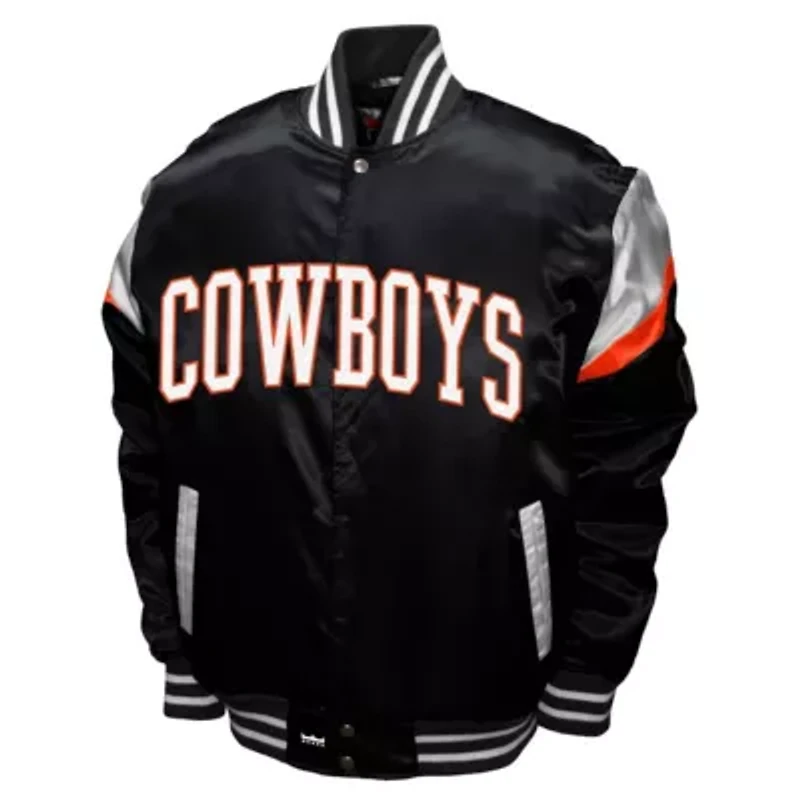 NCAA Franchise Club Oklahoma State Cowboys Power Satin Full-Snap Jacket