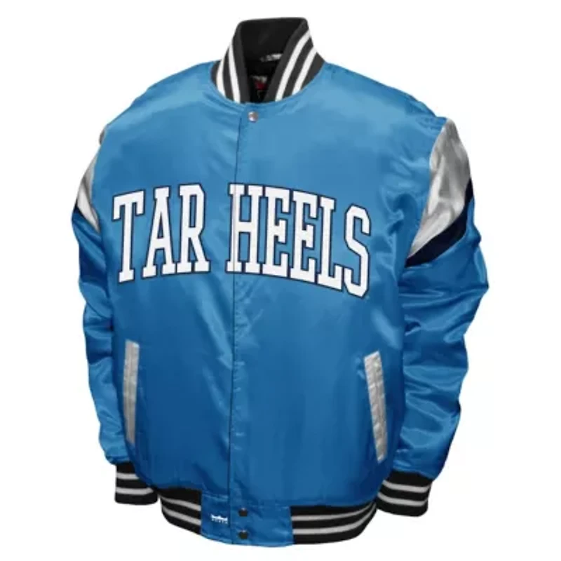 NCAA Franchise Club Carolina North Tar Heels Power Satin Full-Snap Jacket