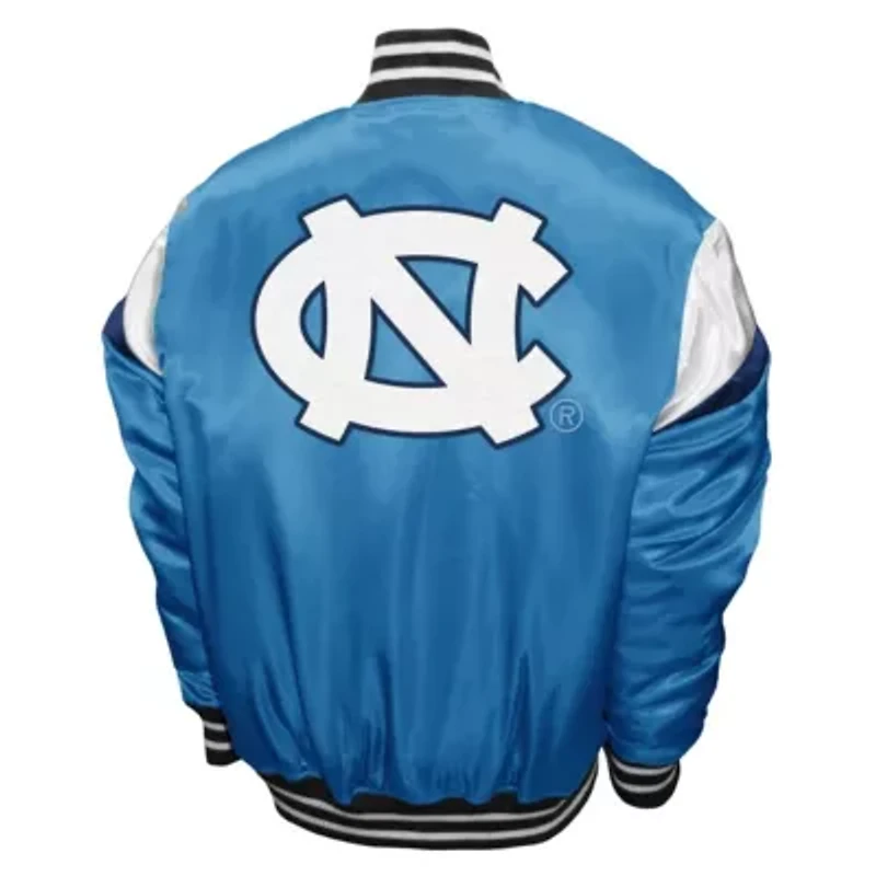 NCAA Franchise Club Carolina North Tar Heels Power Satin Full-Snap Jacket