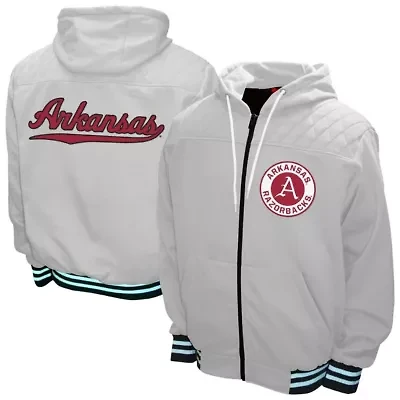 NCAA Franchise Club Arkansas Razorbacks Walk-On Full-Zip Hoodie Jacket