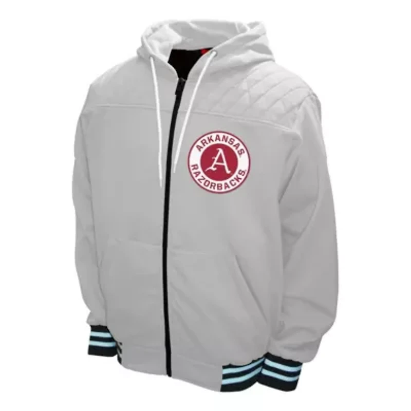 NCAA Franchise Club Arkansas Razorbacks Walk-On Full-Zip Hoodie Jacket