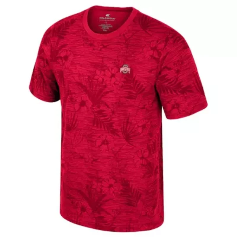 NCAA Ohio State Buckeyes Floral Printed T-Shirt