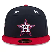 MLB Navy/Red Houston Astros 2025 All-Star Game Workout Side Patch 59FIFTY Fitted Hat