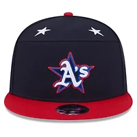 Oakland Athletics MLB Navy/Red Athletics 2025 MLB All-Star Game Workout Side Patch 9FIFTY Snapback Hat