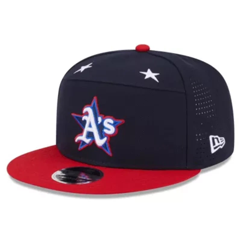 Oakland Athletics MLB Navy/Red Athletics 2025 MLB All-Star Game Workout Side Patch 9FIFTY Snapback Hat