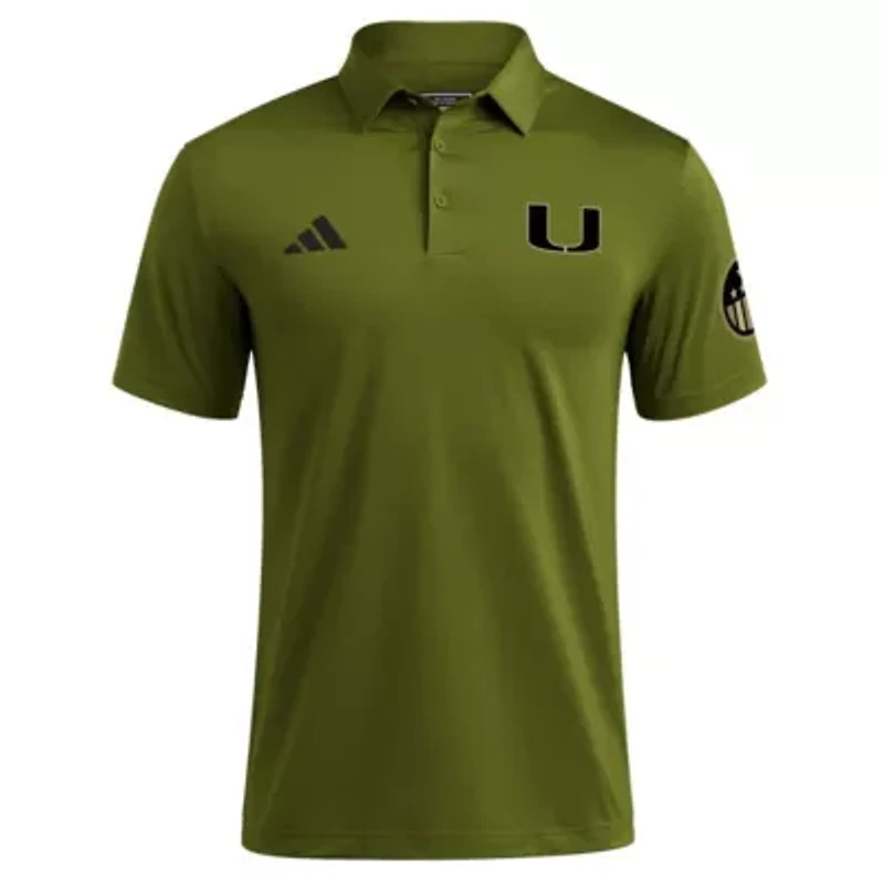 Miami (FL) Hurricanes NCAA Salute to Service Ultimate365 Solid Polo