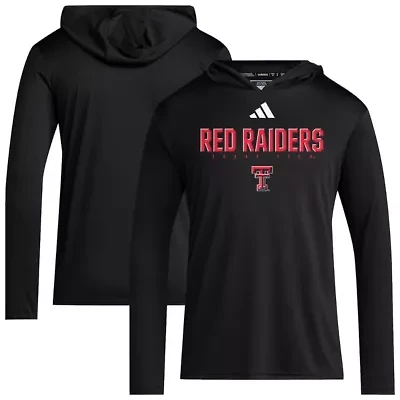 Texas Tech Red Raiders NCAA 2025 AEROREADY Sideline Training Long Sleeve Hooded T-Shirt