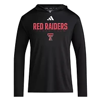 Texas Tech Red Raiders NCAA 2025 AEROREADY Sideline Training Long Sleeve Hooded T-Shirt