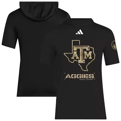 NCAA Texas A&M Aggies 2025 Military Appreciation AEROREADY Hooded T-Shirt