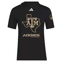 NCAA Texas A&M Aggies 2025 Military Appreciation AEROREADY Hooded T-Shirt