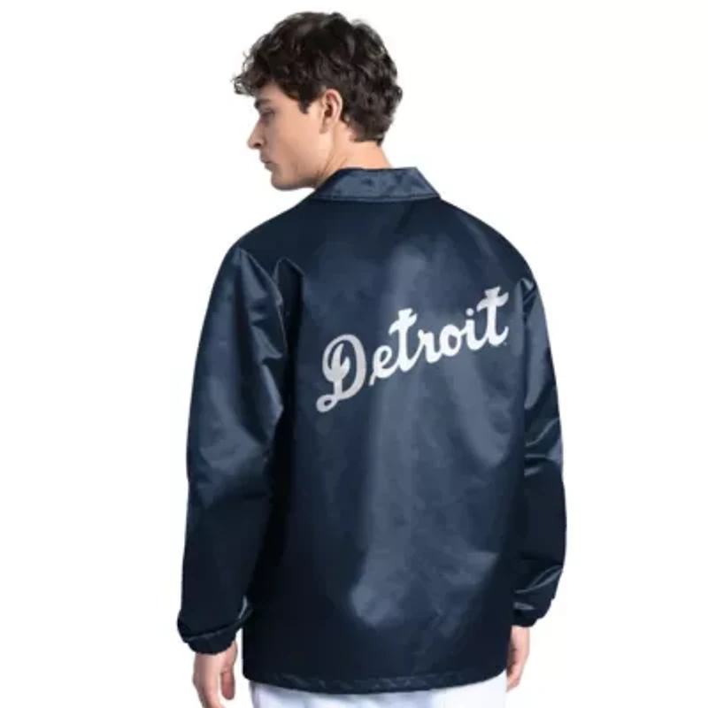 MLB Detroit Tigers Cooperstown Collection Point Man Full-Snap Coaches Jacket