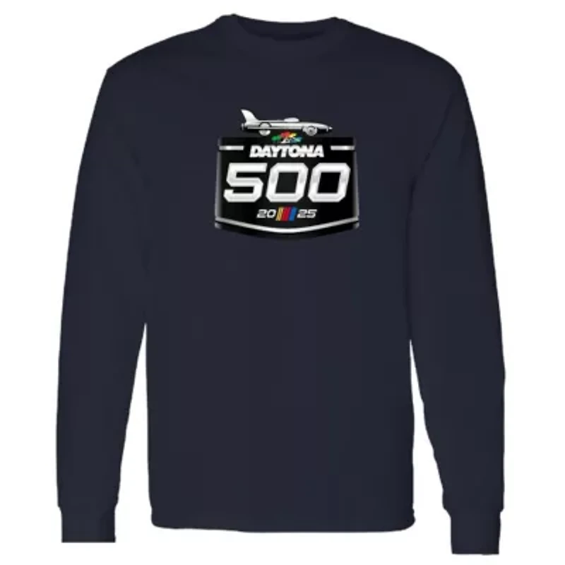 NASCAR Daytona International Speedway 2025 500 Logo Long Sleeve T-Shirt