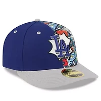 MLB Royal/Gray Los Angeles Dodgers 2025 Diamond Hero Edition Low 59FIFTY Fitted Hat