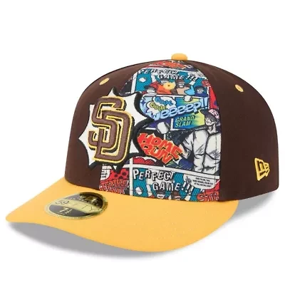 MLB Brown/Gold San Diego Padres 2025 Diamond Hero Edition Low 59FIFTY Fitted Hat
