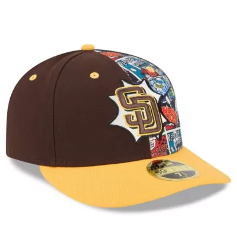 MLB Brown/Gold San Diego Padres 2025 Diamond Hero Edition Low 59FIFTY Fitted Hat