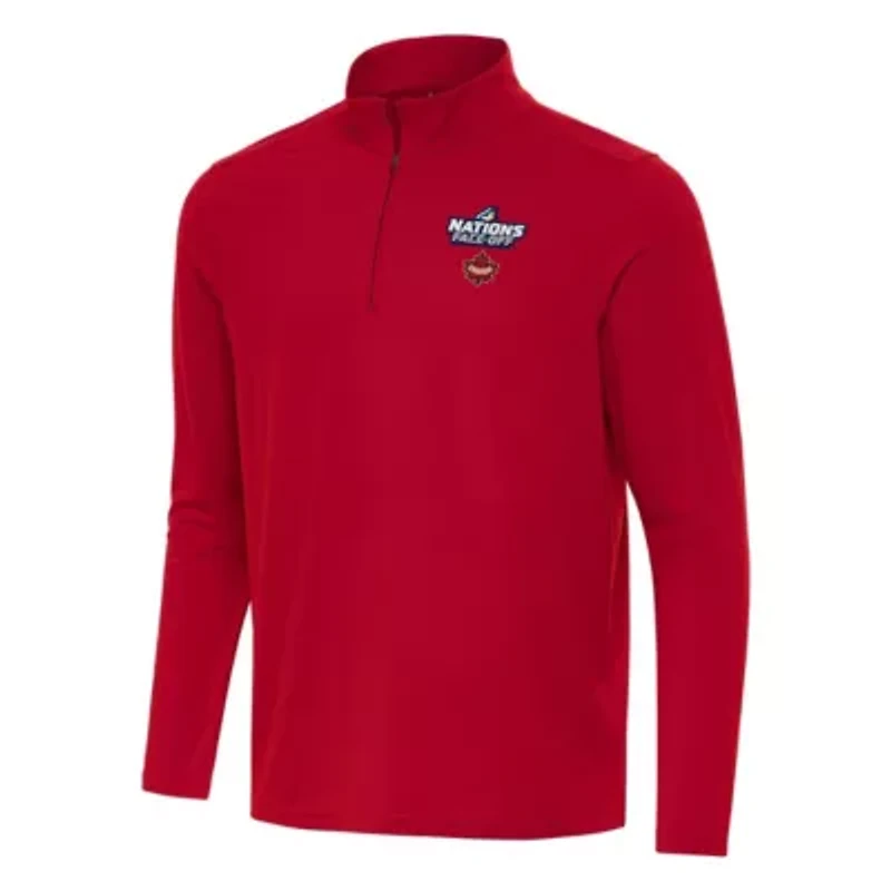 NHL 4 Nations Face-Off Hockey Canada 2025 Face Off Intent Quarter-Zip Top