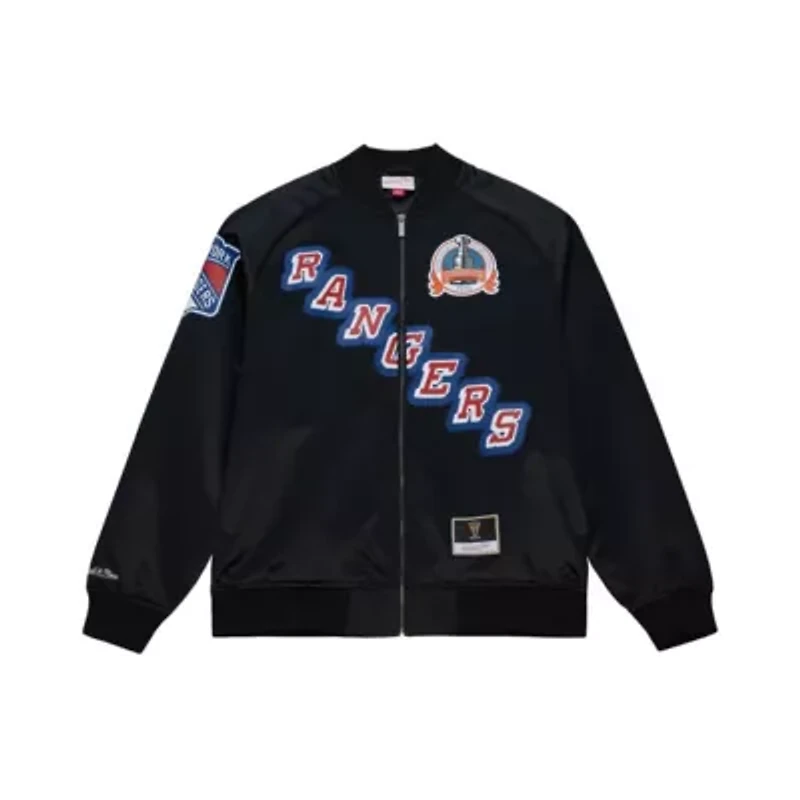 NHL Unisex Mark Messier New York Rangers Maxxed Out Full-Zip Satin Jacket