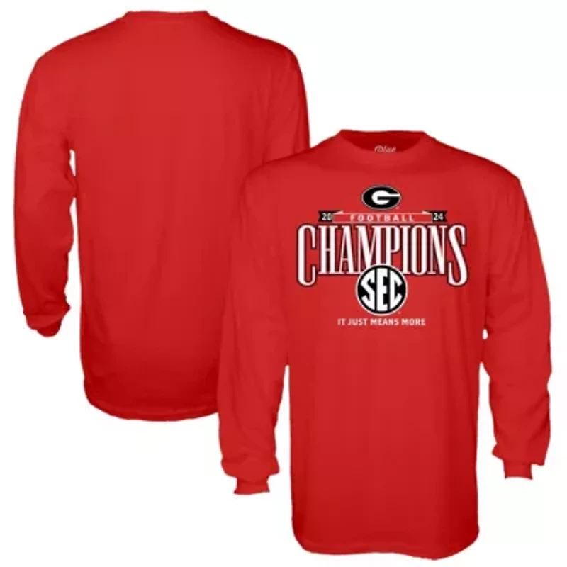NCAA Georgia Bulldogs 2024 SEC Football Conference s Locker Room Long Sleeve T-Shirt