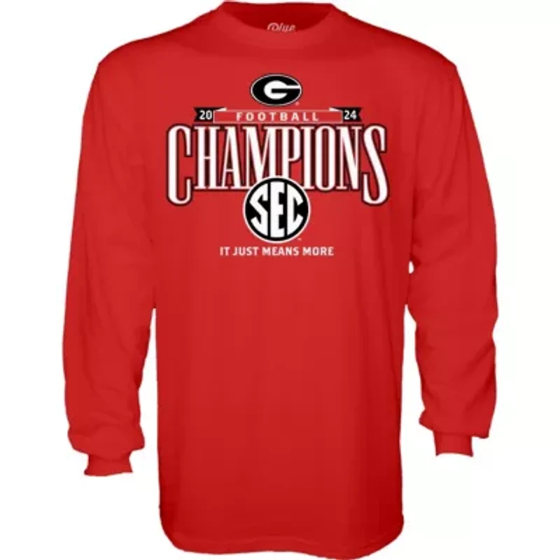 NCAA Georgia Bulldogs 2024 SEC Football Conference s Locker Room Long Sleeve T-Shirt
