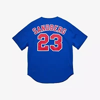 MLB Ryne Sandberg Chicago Cubs Cooperstown Collection 1997 Mesh Batting Practice Button-Up Jersey